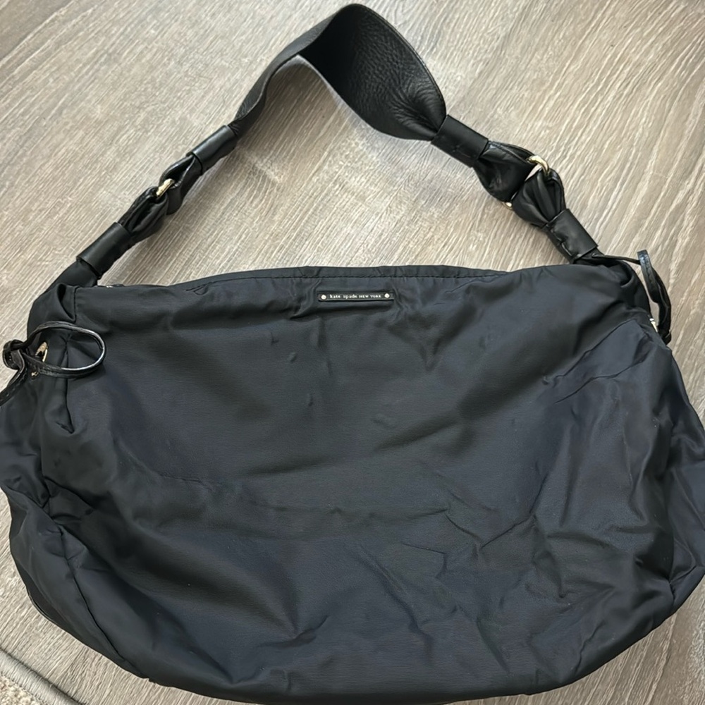 Kate Spade Black Nylon and Leather Shoulder Bag with dust cover